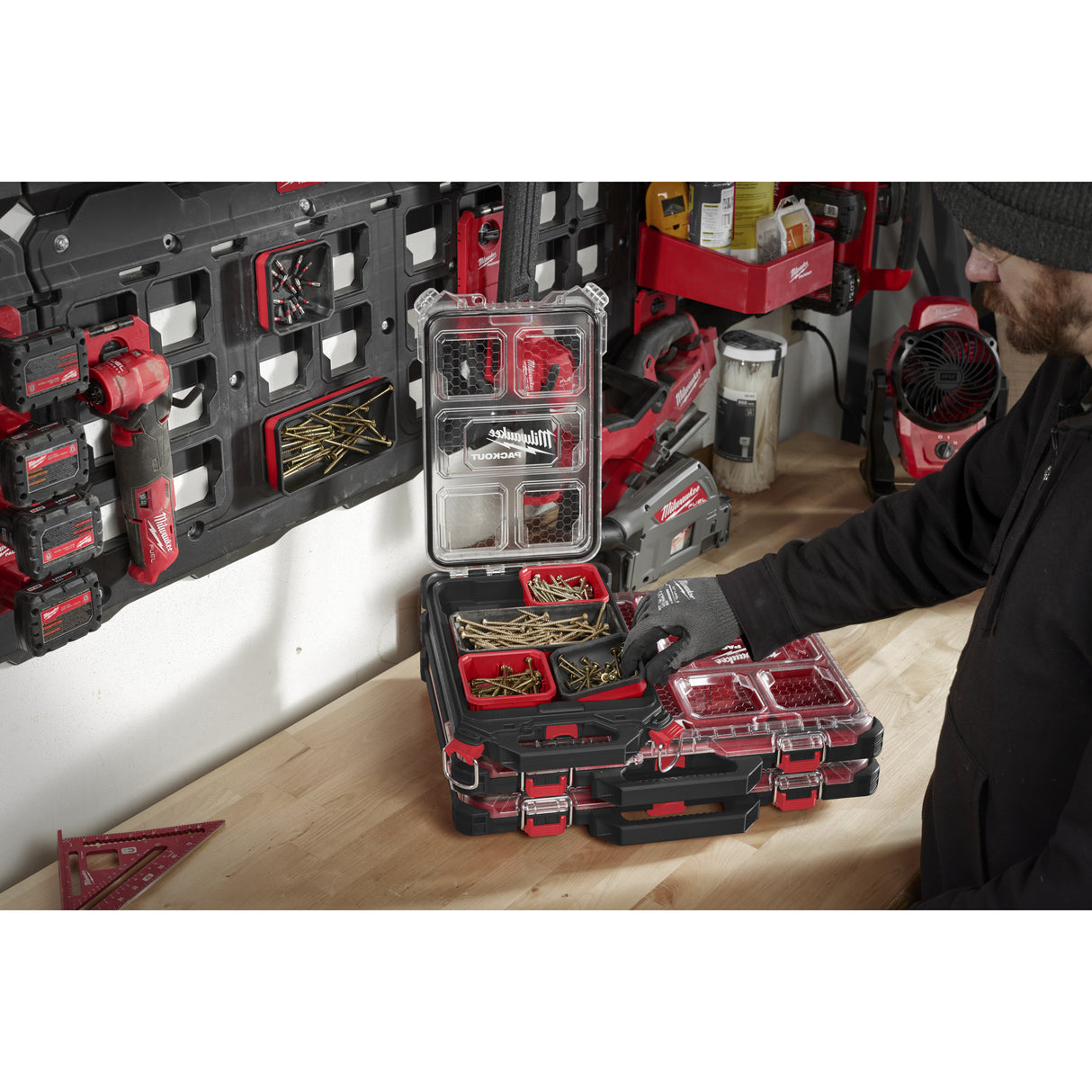 Milwaukee PACKOUT, cutie magnetică 10x10cm 4932493380