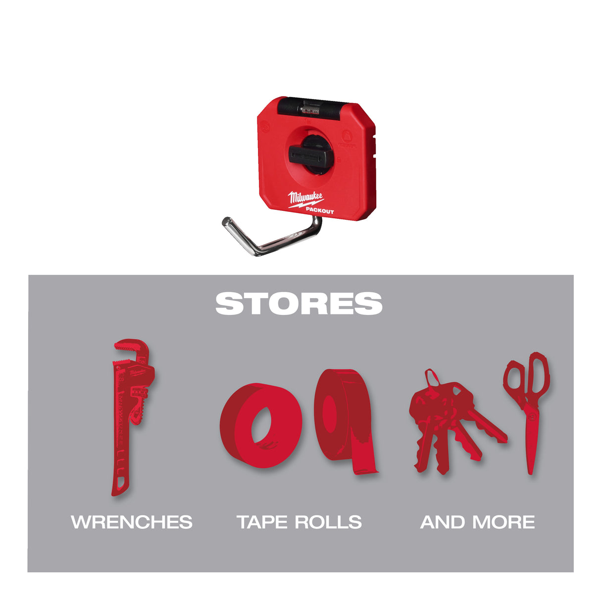 Milwaukee PACKOUT, depozitare pe un singur cârlig 4932493383