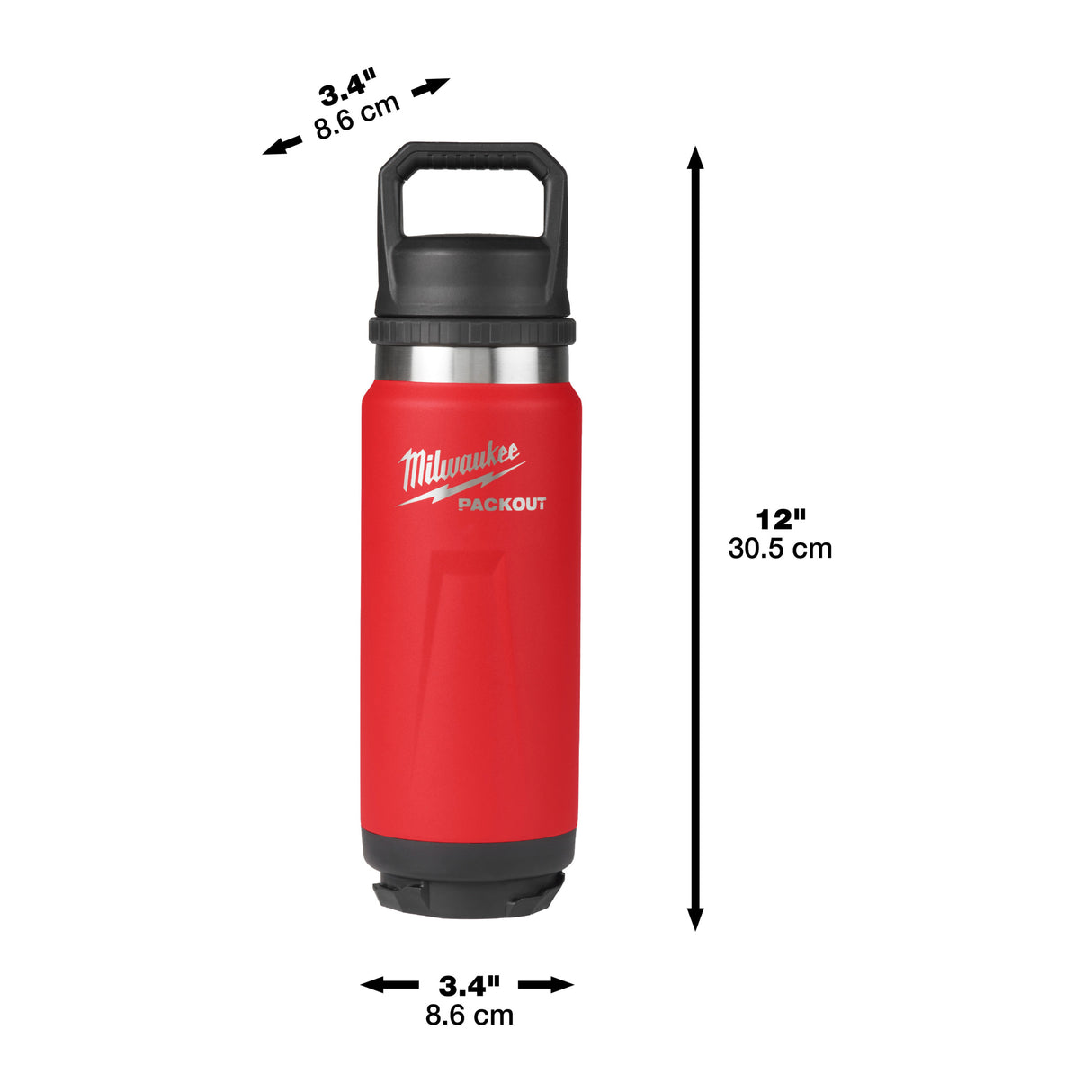 Milwaukee Sticlă roșie PACKOUT™ 710 ml cu capac 4932493465