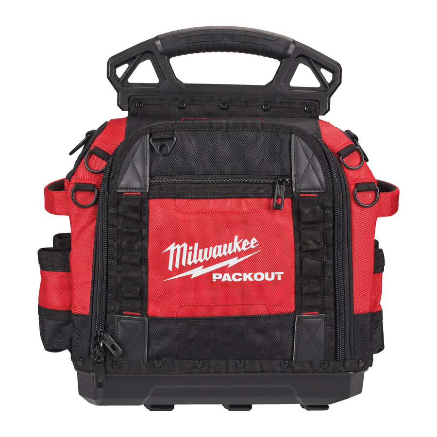 Geantă de scule Milwaukee PACKOUT™ Tech – concepută pentru transportul sigur al uneltelor și dispozitivelor electronice. Oferă compartimentare inteligentă, buzunare multiple, structură ranforsată și mâner robust. Se integrează perfect în sistemul modular PACKOUT™ pentru o organizare eficientă pe șantier.