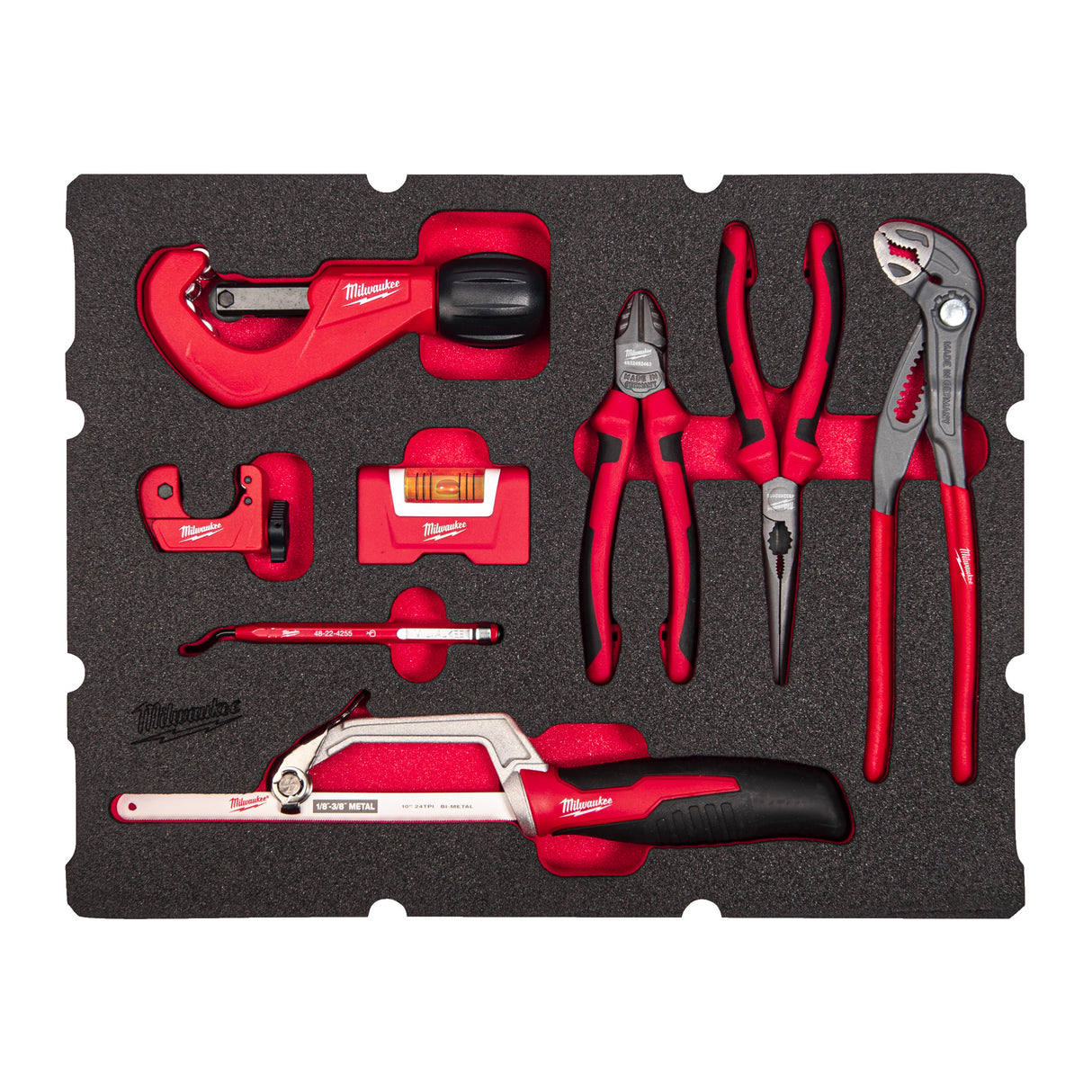 Milwaukee Inserție spumă PACKOUT cu 8 scule pentru instalatori 4932493639