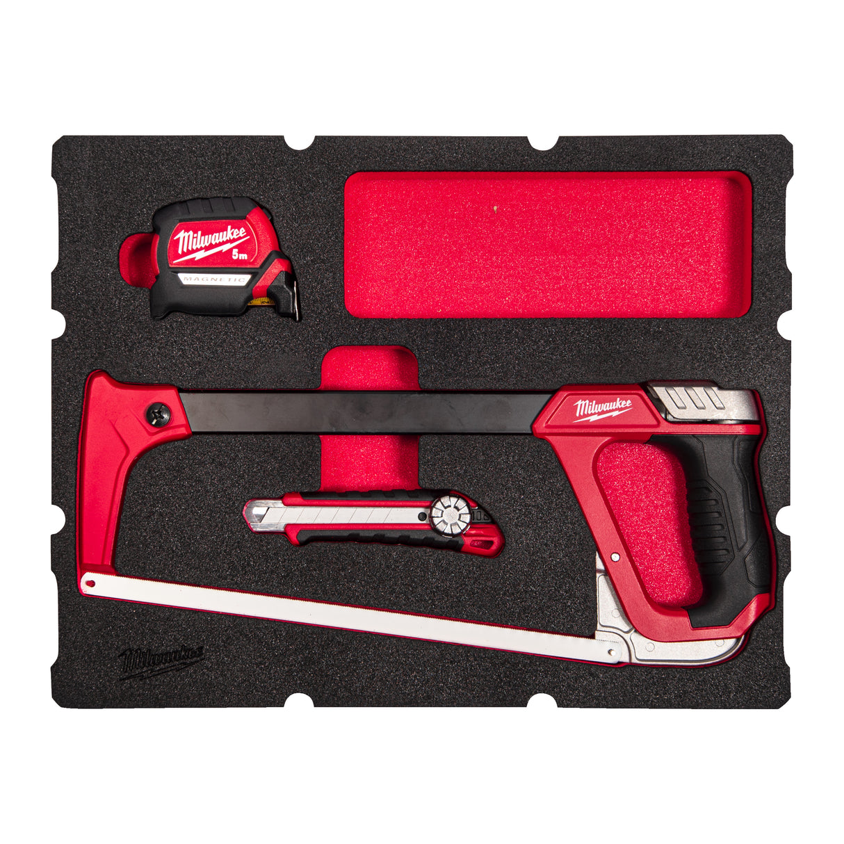 Milwaukee Inserție spumă PACKOUT cu 4 scule măsurare și tăiere 4932493642