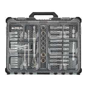 Milwaukee Set 63 chei cu clichet 1/4in + 1/2in  4932493661
