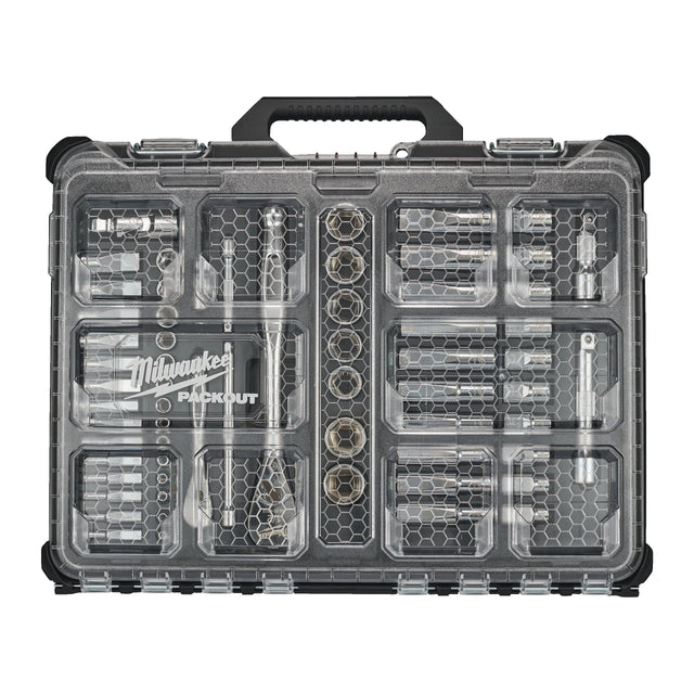 Milwaukee Set 63 chei cu clichet 1/4in + 1/2in  4932493661