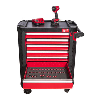 toolguard dulap de scule mobil cu 7 sertare metalic 78 cm dotat cu scule eu Milwaukee