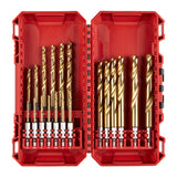 RED HEX - Burghie SHOCKWAVE™ HSS-Ground Titan pentru metal Milwaukee