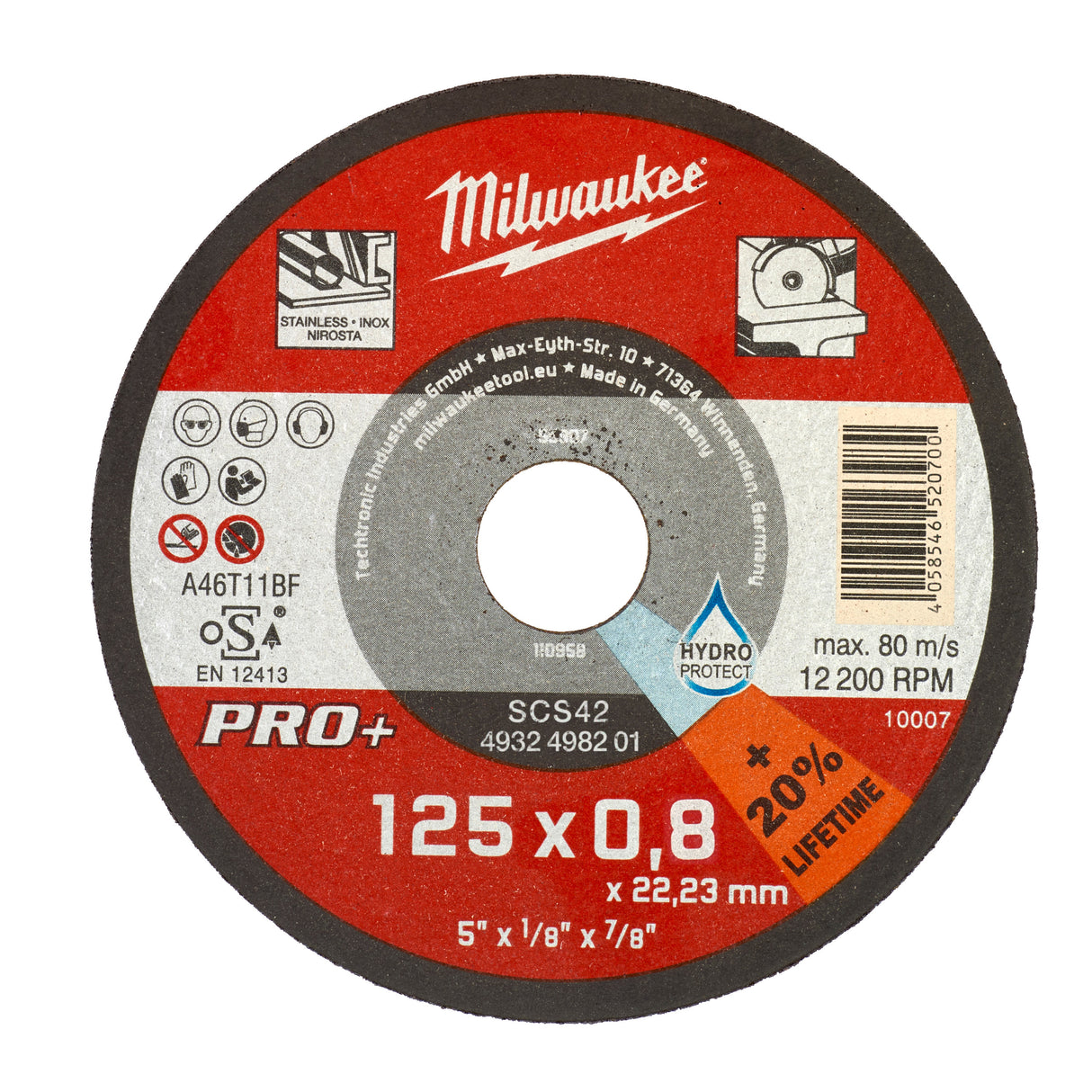 Milwaukee Disc debitare metal pro+ scs42 125 x 0.8mm 4932498201