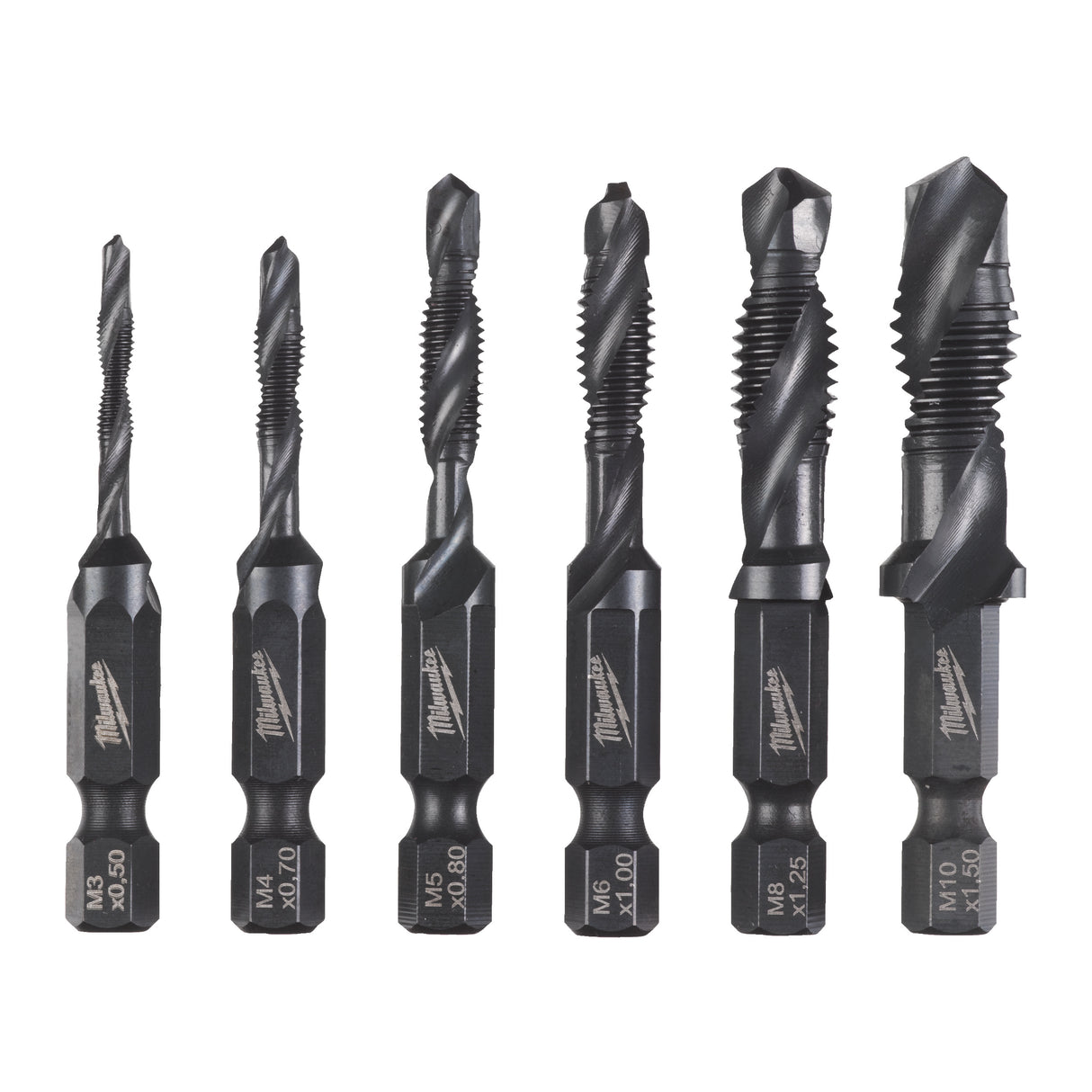 Milwaukee 4932479836 Set 6 burghie 1/4" hss-g combi