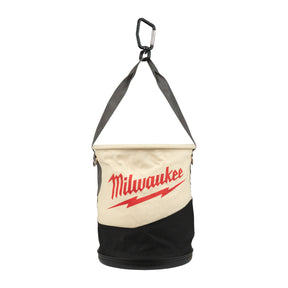 geanta scule cu carabina si buzunare lucratori linii electrice aeriene de inalta tensiune Milwaukee