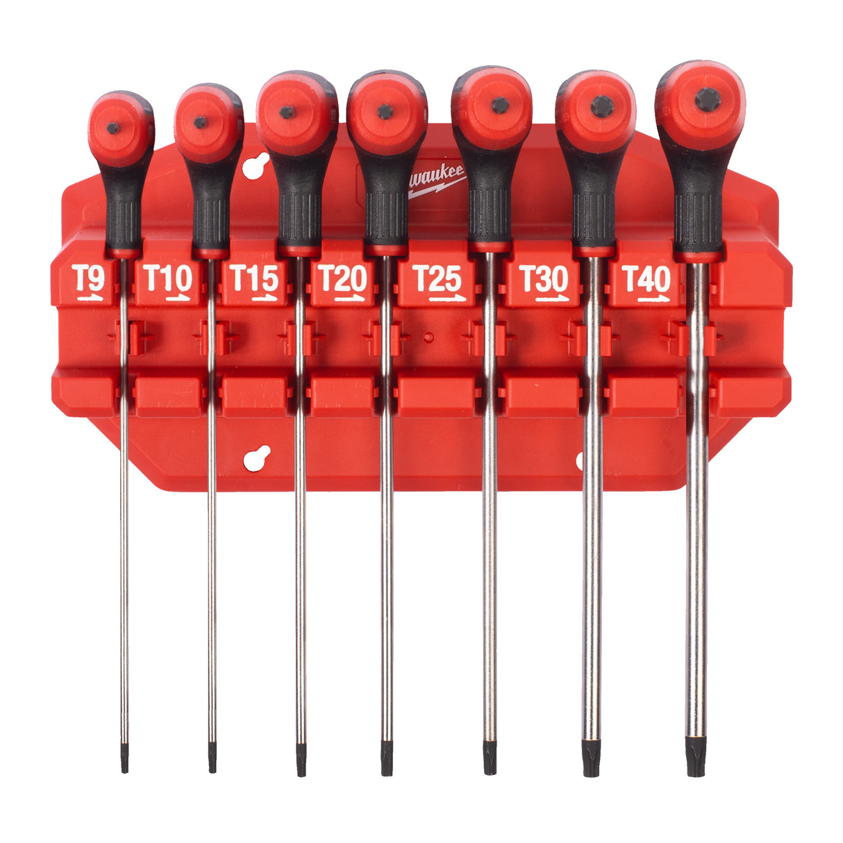 set chei cu maner in t torx cu suport Milwaukee