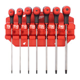 set chei cu maner in t torx cu suport Milwaukee