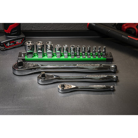 4932498799 Seturi 12 buc. cap tubulară ¼″,⅜″,½″ metric E-TX Milwaukee