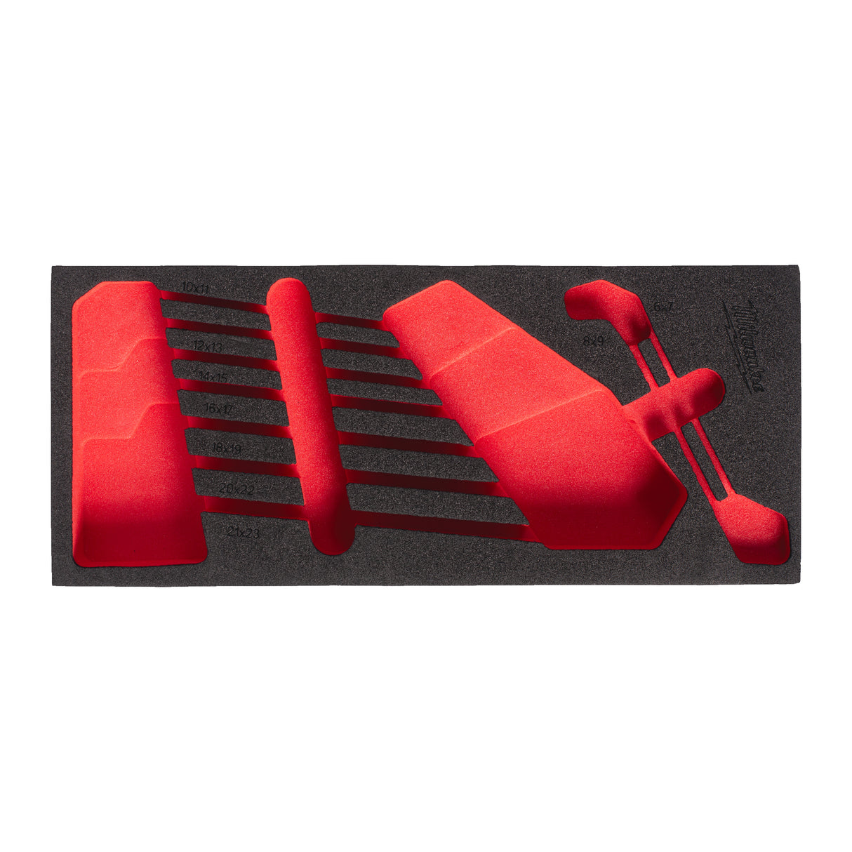 Set inserție spumă 9 buc. chei inelare cu cot Milwaukee