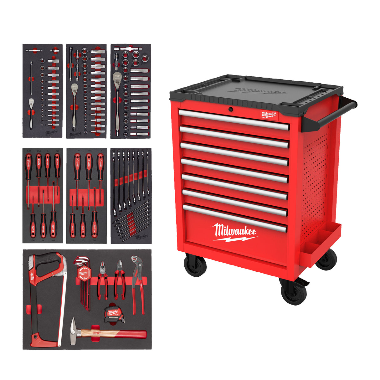 Milwaukee Dulap metalic mobil, 69 cm, dotat cu 131 buc 4932499182