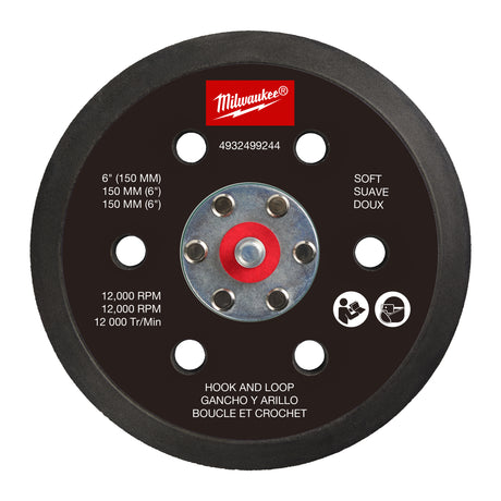 Milwaukee FROSBPSH150 Suport pentru șlefuitor orbital M12 FUEL™ 150 mm - moale și hook & loop 4932499244