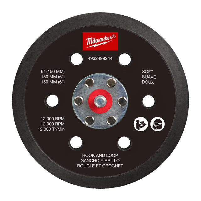 Milwaukee FROSBPSH150 Suport pentru șlefuitor orbital M12 FUEL™ 150 mm - moale și hook & loop 4932499244
