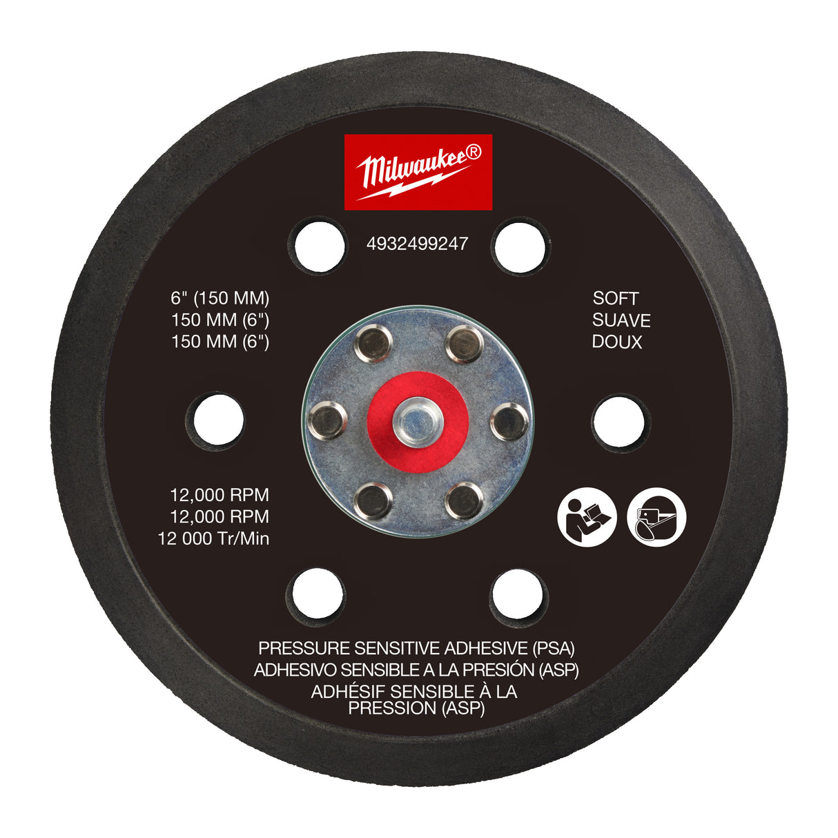 Milwaukee FROSBPHP150 Suport pentru șlefuitor orbital M12 FUEL™ 150 mm - tare și PSA 4932499247