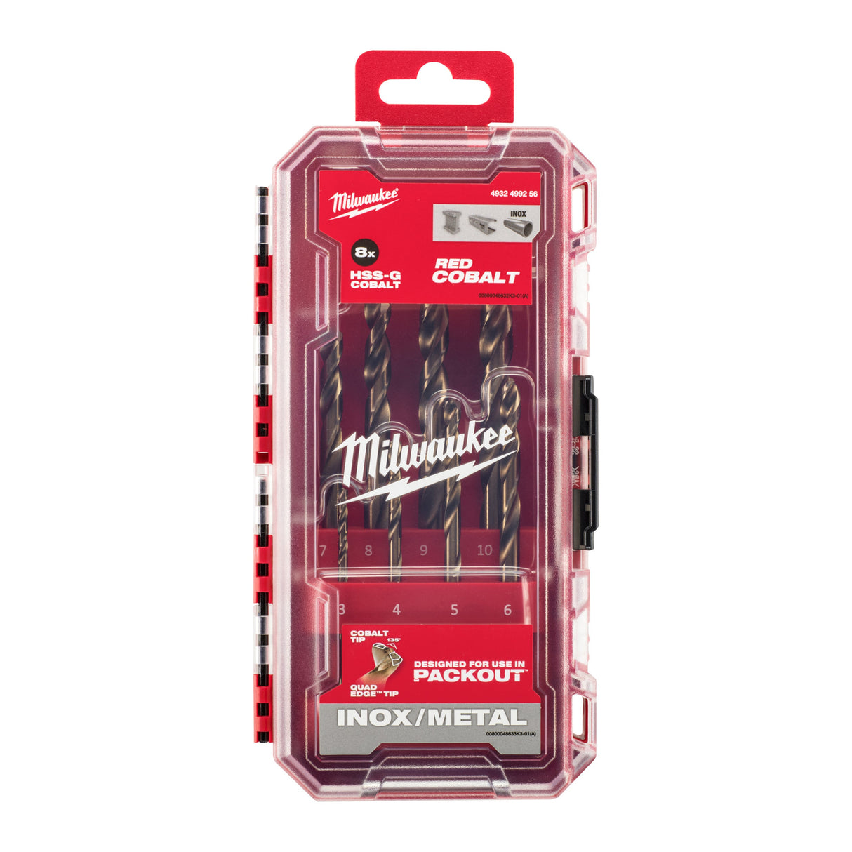 Burghie RED COBALT pentru metal - HSS-Ground - DIN 338 Milwaukee