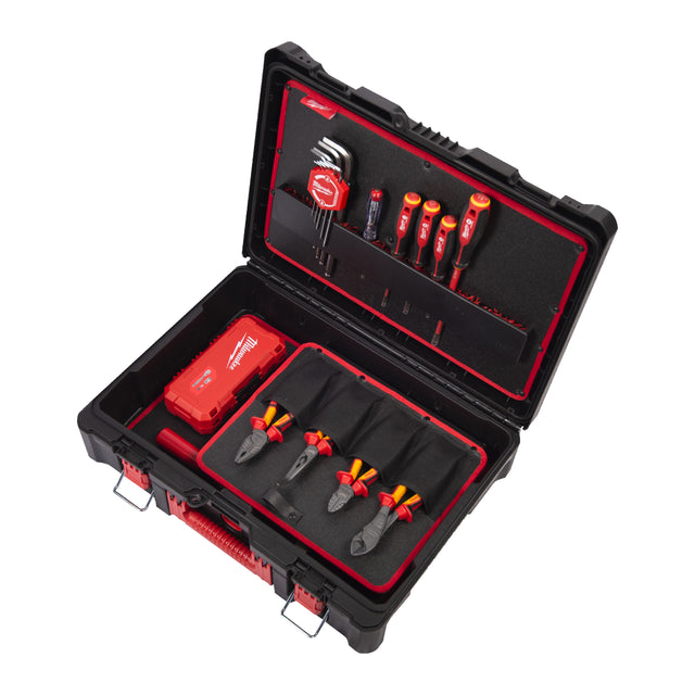 set 62 piese packout pentru electricieni Milwaukee