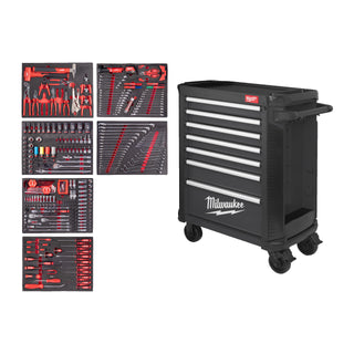 toolguard dulap de scule mobil metalic 78 cm dotat cu 337 de scule automotive Milwaukee