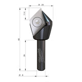 4932500958 Freze pentru caneluri în V cu cuțite din carbură interschimbabile Milwaukee