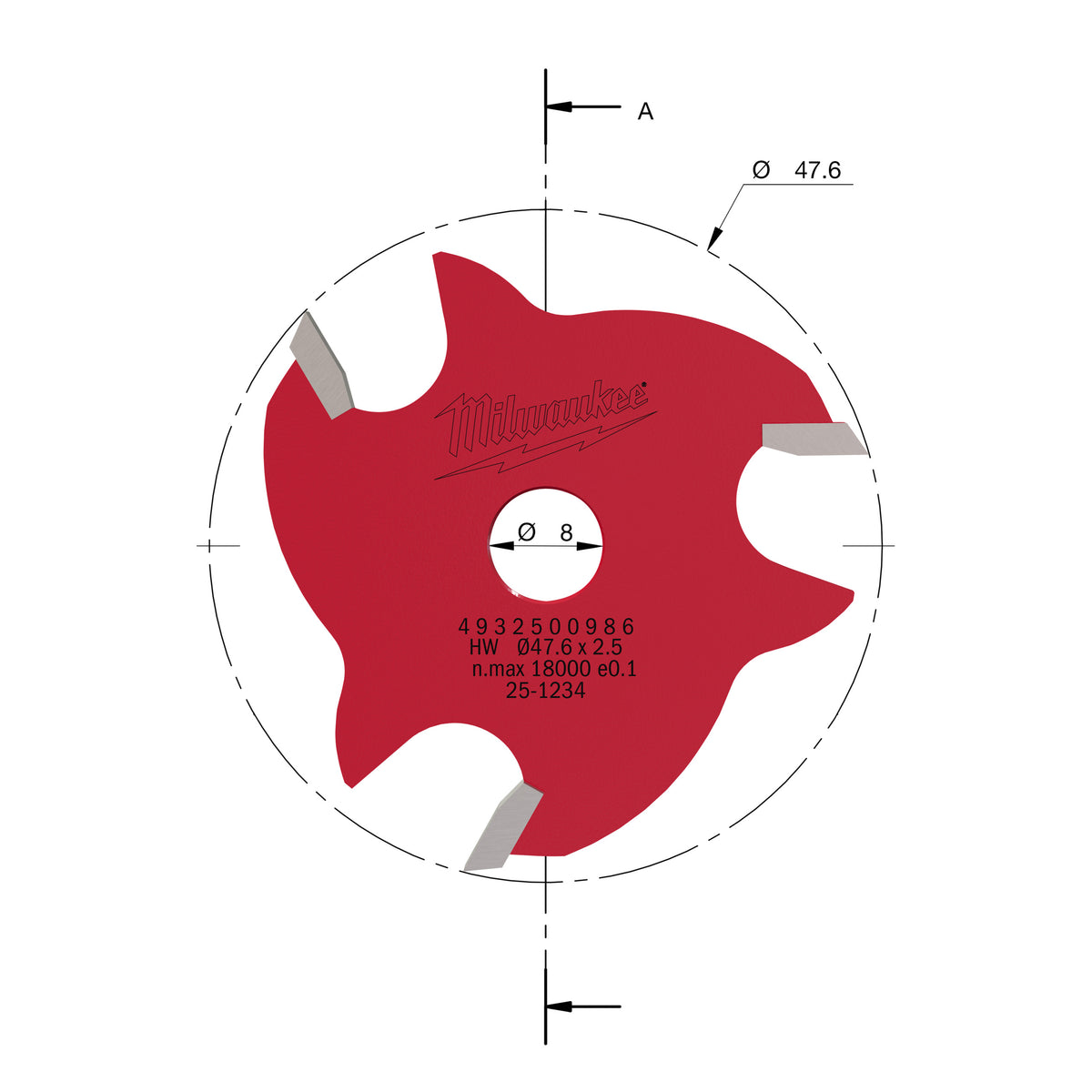 Cuțit freză de canelare Milwaukee
