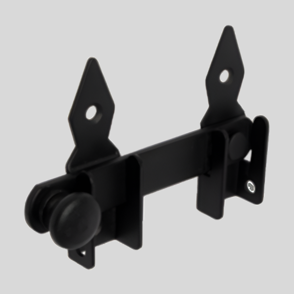 WOGO 120 Zăvor pentru poartă grădină 120x20 mm negru
