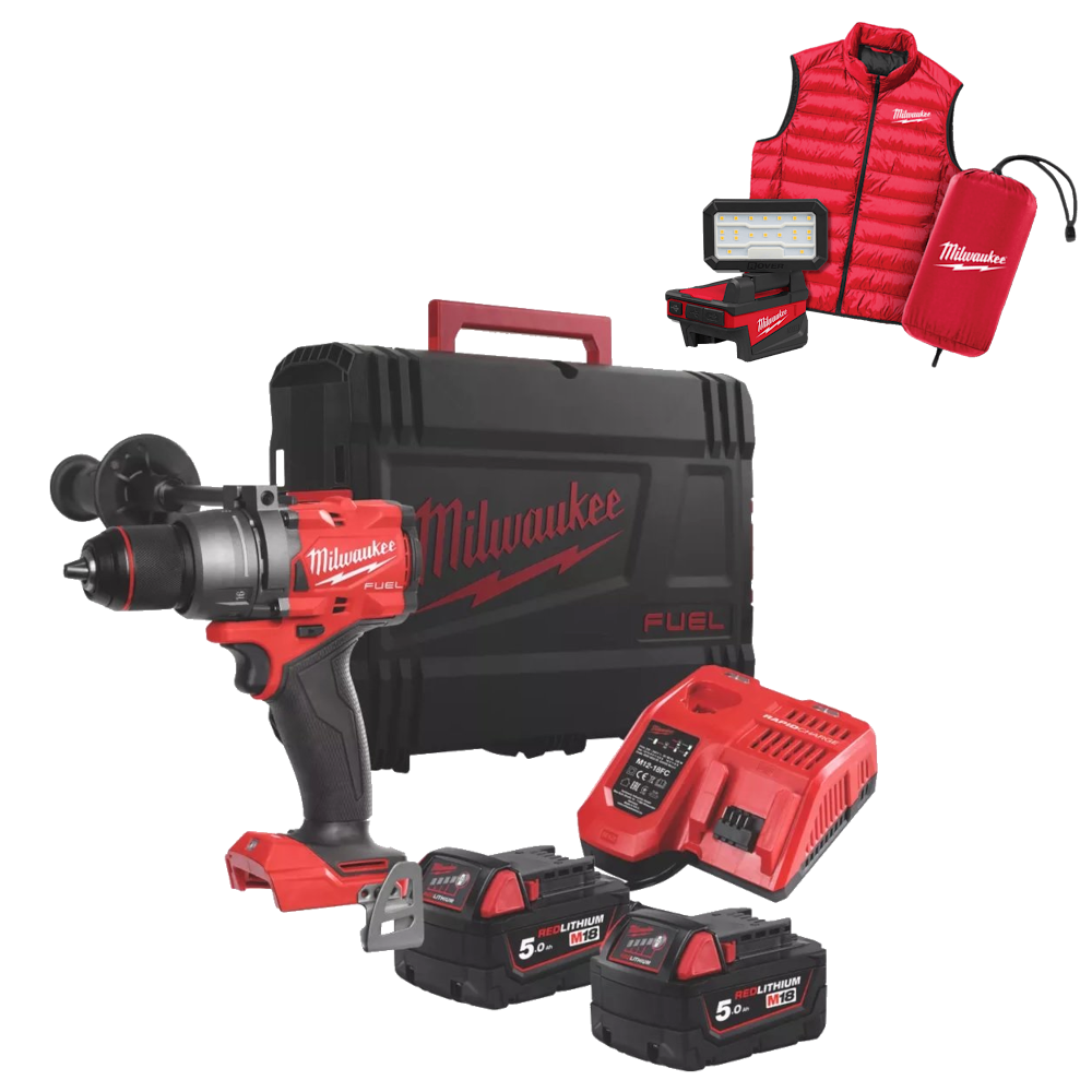 Masina de gaurit cu percutie cu 2 acumulatori Milwaukee M18 FPD3MC-502X 4933499451