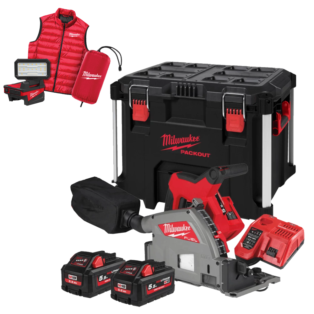 Fierastrau circular, Milwaukee M18 FPS55MC-552P, 4933499456