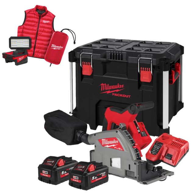 Fierastrau circular, Milwaukee M18 FPS55MC-552P, 4933499456