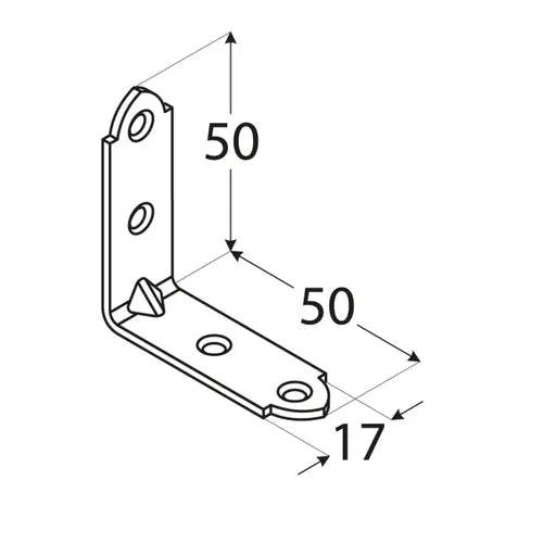 KW 50 Colțar unghi îngust 50x50x15x1,5 mm