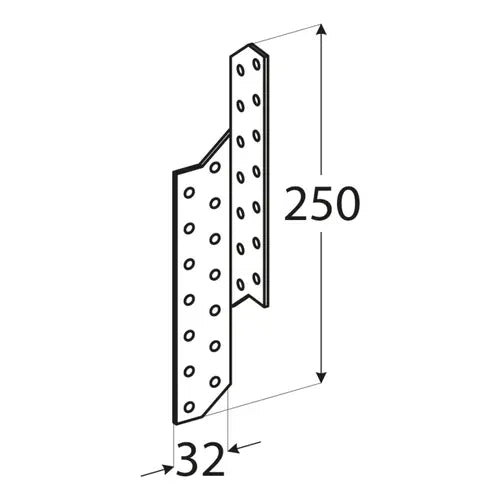 LK5 - Ancoră pană-căprior stânga 32x250x2,0 mm
