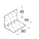 KMP 6 - Colțar perforat ranforsat 60x60x80x1,5 mm