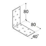 KMP 7 - Colțar perforat ranforsat 80x80x40x1,5 mm