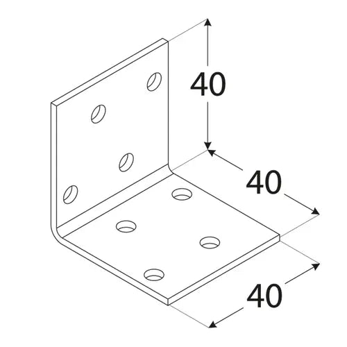 KM1 - Colțar perforat 40x40x40x2,0 mm