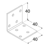 KM1 - Colțar perforat 40x40x40x2,0 mm