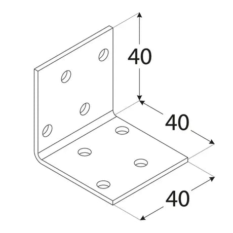 KM1 - Colțar perforat 40x40x40x2,0 mm