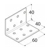 KM2 - Colțar perforat 40x40x60x2,0 mm