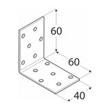 KM3 - Colțar perforat 60x60x40x2,0 mm