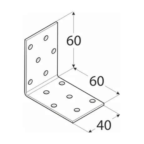 KM3 - Colțar perforat 60x60x40x2,0 mm