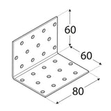 KM5 - Colțar perforat 60x60x80x2,0 mm
