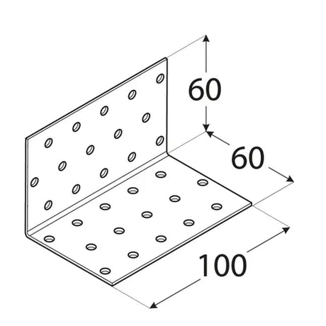 KM6 - Colțar perforat 60x60x100x2,0 mm