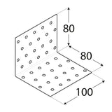 KM10 - Colțar perforat 80x80x100x2,0 mm