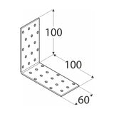 KM11 - Colțar perforat 100x100x60x2,0 mm