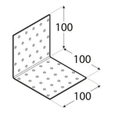 KM13 - Colțar perforat 100x100x100x2,0 mm