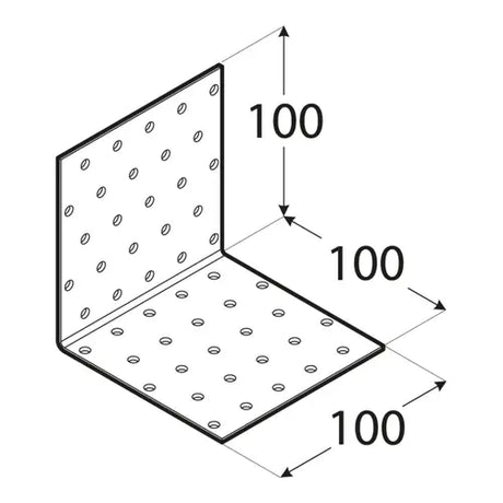 KM13 - Colțar perforat 100x100x100x2,0 mm