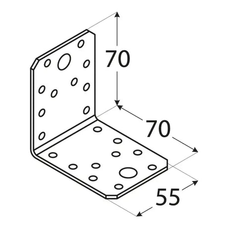KL2 - Colțar 70x70x55x2,5 mm