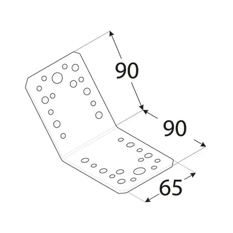 KLR 3    Colțar pentru unghi de 135° 90x90x65x2,5 mm