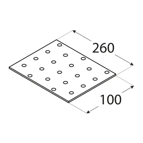 PP14 - Placă perforată 260x100x2,0 mm