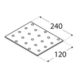 PP19 - Placă perforată 240x120x2,0 mm